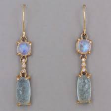 aqua moonstone earrings by jennifer dawes