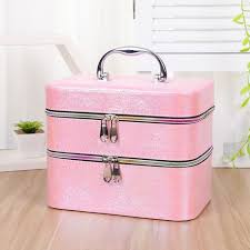 two tier portable jewellery makeup box