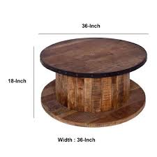 Rustic Plank Style Round Top
