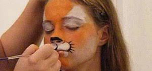 tiger face paint in two minutes kids