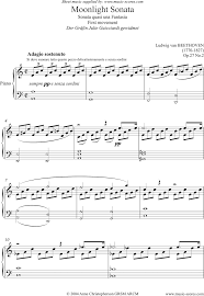 14 \moonlight 1st movement l. Op 27 No 2 Moonlight Sonata Adagio A Minor High Version Piano Sheet Music By Ludwig Van Beethoven