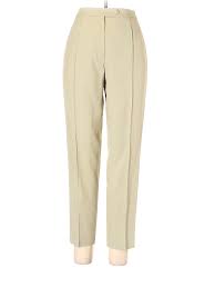 Details About Burberry Women Ivory Wool Pants 10 Petite