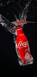 coca cola cool black background red