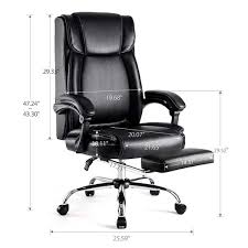lucklife black pu leather office chair