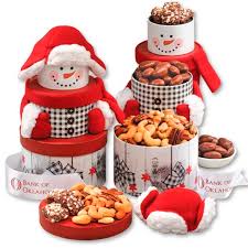 custom joyous snowman gift food tower