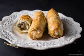 While heating the oven to 160 ° c, unfold the dough layers and lay them on a damp kitchen towel. Phyllo Dough Meat Rolls The Mediterranean Dish