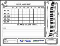 Kids Music Practice Charts Monthly Schedule Kid Pointz