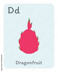 vegetable and fruit english alphabet d