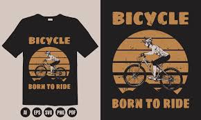 bicycle born to ride t shirt design
