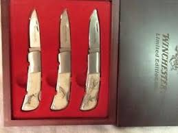 3 1/8″ stainless clip point. Buy Winchester Limited Edition 2006 Wildlife 3 Knife Knives Set Ducks Bass Deer Fis In Cheap Price On Alibaba Com