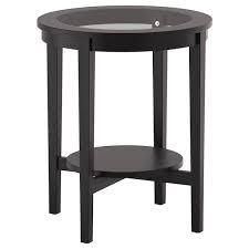 Ikea magiker coffee table glass top clear white rubber cushion pad part round. Malmsta Side Table Black Brown 211 4 54 Cm Ikea
