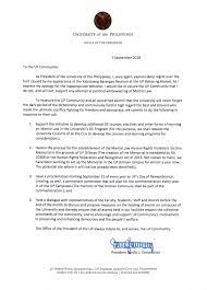 Letter to president format | scrumps / « вернуться к управлению проектами. University Of The Philippines On Twitter A Letter From President Danilo Concepcion To The Up Community