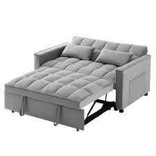 Modern 55 Velvet Sofa With Pull Out