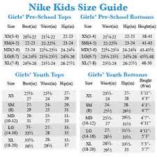Nike Big Kid Size Chart Www Bedowntowndaytona Com