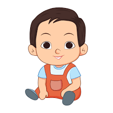 cute baby boy clipart vector design