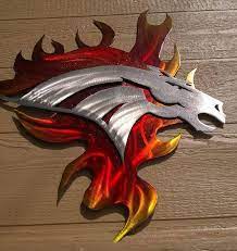 Custom Denver S Broncos Metal Wall Art