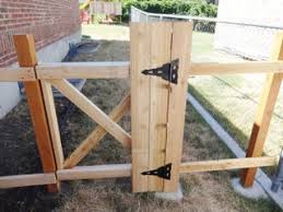 We used standard hinge and latch hardware from home depot. Build A Wooden Fence And Gate 13 Steps With Pictures Instructables