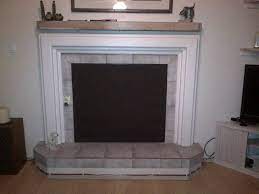magnetic fireplace cover black