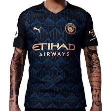 It's black with white logos. Manchester City Away Jersey Kit 2020 2021 Tanzania