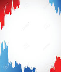 Red White And Blue Ink Illustration Design Over A White Background