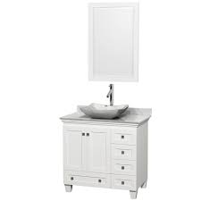 Single sink bathroom vanities ranging from 24 to 36 inches wide. Acclaim 36 Single Bathroom Vanity For Vessel Sink White Beautiful Bathroom Furniture For Every Home Wyndham Collection
