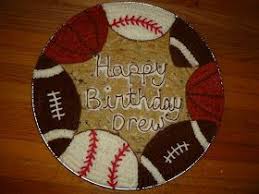 Of course, you can customize these half sheet cakes with your favorite designs and message. Happy Birthday Drew Cookie Cake Designs Cookie Cake Birthday Cookie Cake Decorations