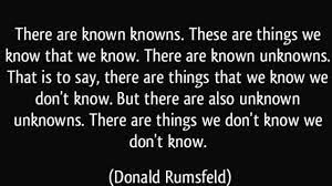 I'd love to attribute this quote to someone else, but it was a statement made by former us secretary of defense, donald rumsfeld. Known Unknowns Are They Considered Enough In Diving