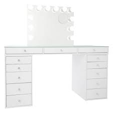 makeup vanity table with 5 drawer units