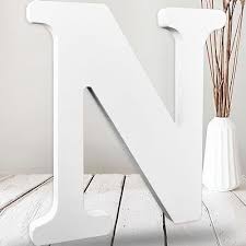 12 Inch White Big Wood Letters
