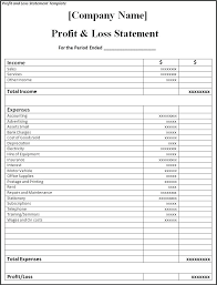 Business Profit And Loss Statement Form Sample Profit And Loss Form