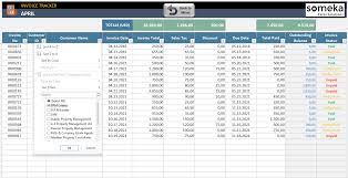 invoice tracker excel template
