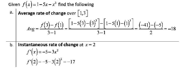 Average Rate Of Change Formula