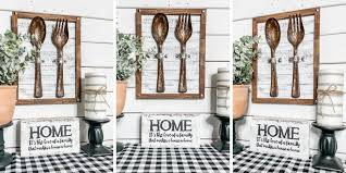 diy faux rust fork and spoon wall decor