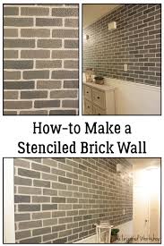 Brick Stenciled Wall
