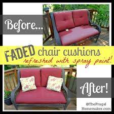 Faded Chair Cushions With Spray Paint