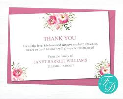 Thank You Cards After Funeral Prayer Templates Free Template