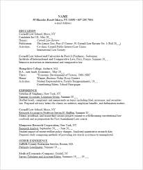 resume format for freshers lawyers