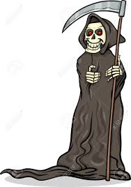 Dibujos de san la muerte. Ilustracion De Dibujos Animados De La Muerte De Halloween Spooky Con La Guadana O El Esqueleto Del Personaje Ilustraciones Vectoriales Clip Art Vectorizado Libre De Derechos Image 22402271