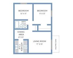 Two Bedroom One Bathroom 2 Bed