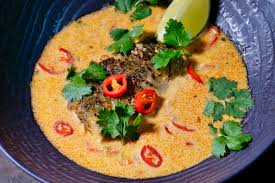 thai red fish curry featuring