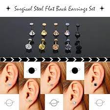 Set Of Flat Back Earrings gambar png