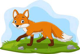 fox cartoon vector art icons and