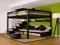 full size loft bed with couch