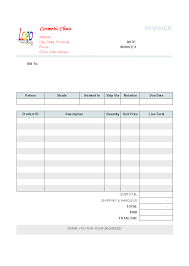 Cosmetic Clinic Invoice Format Invoice Manager For Excel