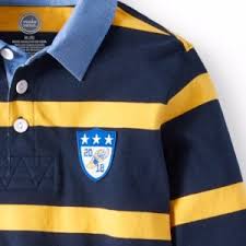 Wonder Nation Stripped Rugby Polo Boys And Big Boys Shirt