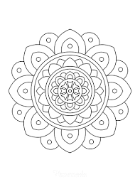 The easy mandala coloring pages include 10 different coloring worksheets featuring simple mandala flowers and free printable mandalas for beginners. 112 Beautiful Flower Coloring Pages Free Printables For Kids Adults