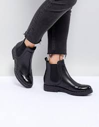 Blundstone just released a new heeled chelsea boot for women. Dune London Quark Black Leather Studded Chelsea Boots Minimalist Shoes Boots Leather Boots Women