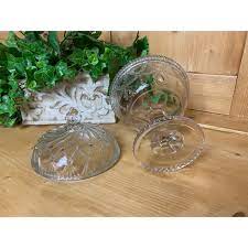 Clear Pressed Glass Pedestal Candy Dish