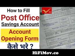 how to open post office saving account