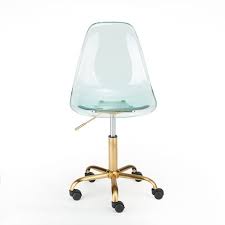 Finished in espresso, its chic light blue upholstery is tufted for a timeless, elegant appeal. Key Rolling Office Chair Light Blue Gold Wayfair Out Of Stock Acrylic Desk Chair Office Chair Desk Chair
